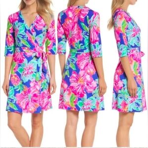 Lily Pulitzer Mar Vista Wrap dress in Beckon Blue Jungle Utopia